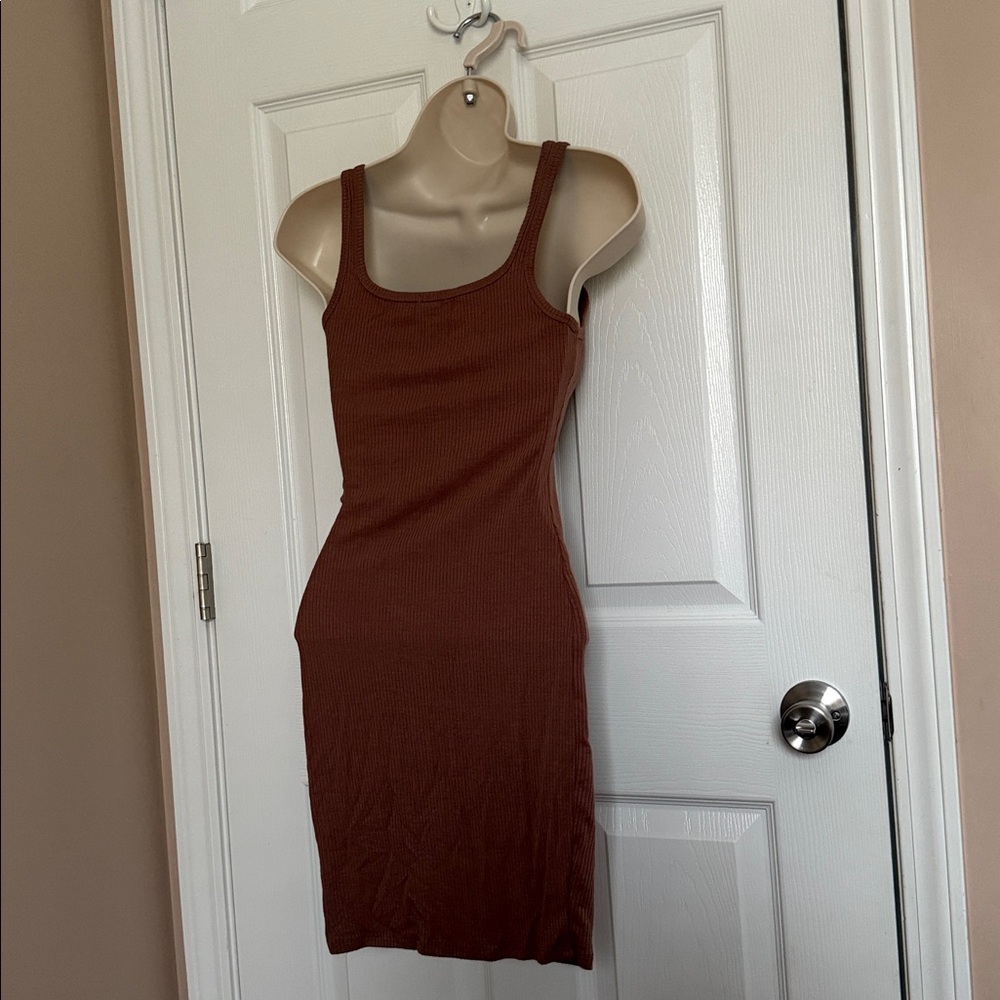 Tan Mini Dress - Picture 2 of 3